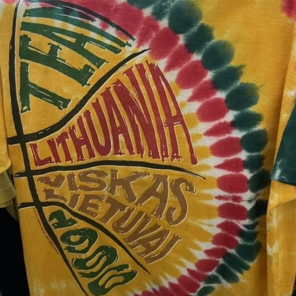 GRATEFUL DEAD Vintage Lithuania Olympics 1996 T-Shirt Olympic NBA - Picture 2 of 2